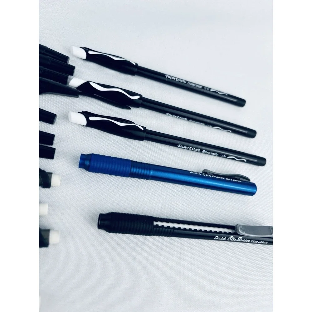 Mixed Lot Mechanical Pencil Pens Retractable Erasers Pilot Pentel Paper-Mate Vtg